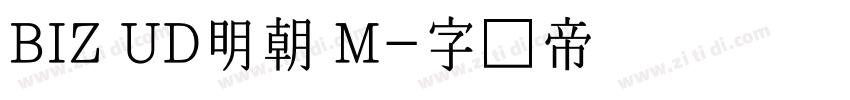 BIZ UD明朝 M字体转换